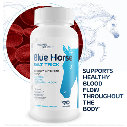 Blue Horse Salt Trick - Our Best Blood Flow Supplement for Men - Our Best Circulation Supplement - Male Circulation Supplements Nitric Oxide Vasodilator to Improve Blood Flow 7 Blue Salt Trick for Men True You HealthBuy Supplements Australia