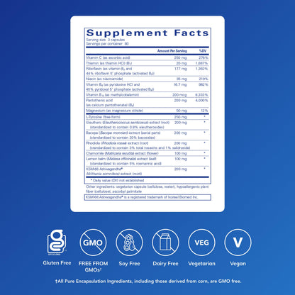 Pure Encapsulations Daily Stress Formula | Promotes Relaxation and Moderates the Effects of Occasional Stress*| 180 Capsules Pure EncapsulationsBuy Supplements Australia