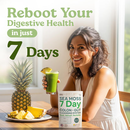 Atlantic Naturals Sea Moss 7-Colon Cleanse Powder | Formulated with Psyllium Husk, Fiber, & Senna Powder | Supports Immune & Gut Health for Women & Men, Pineapple Flavor Drink Mix, 14 oz Atlantic NaturalsBuy Supplements Australia
