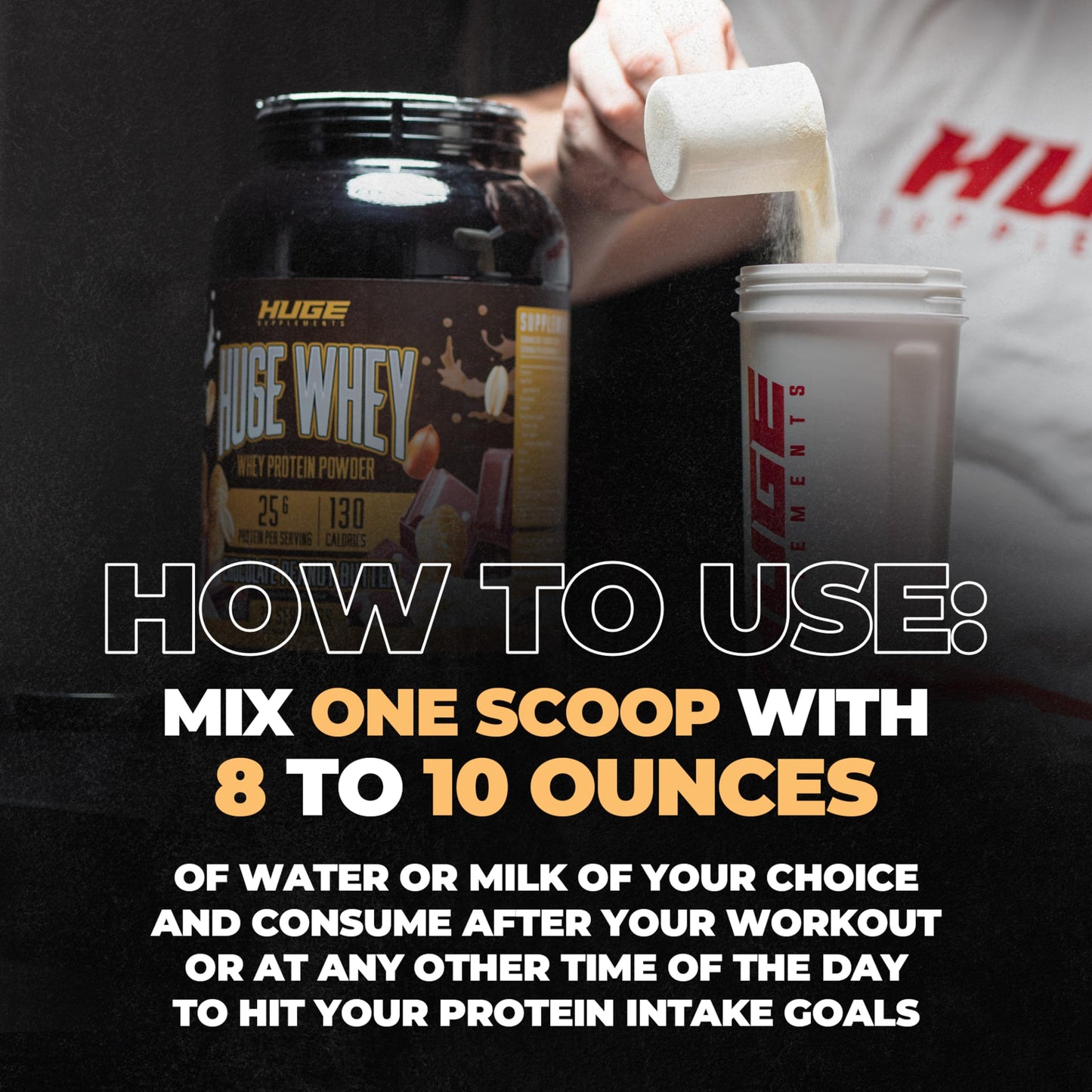 Huge Supplements Whey Protein Concentrate Powder - 25g Protein Per Serving Huge SupplementsBuy Supplements Australia