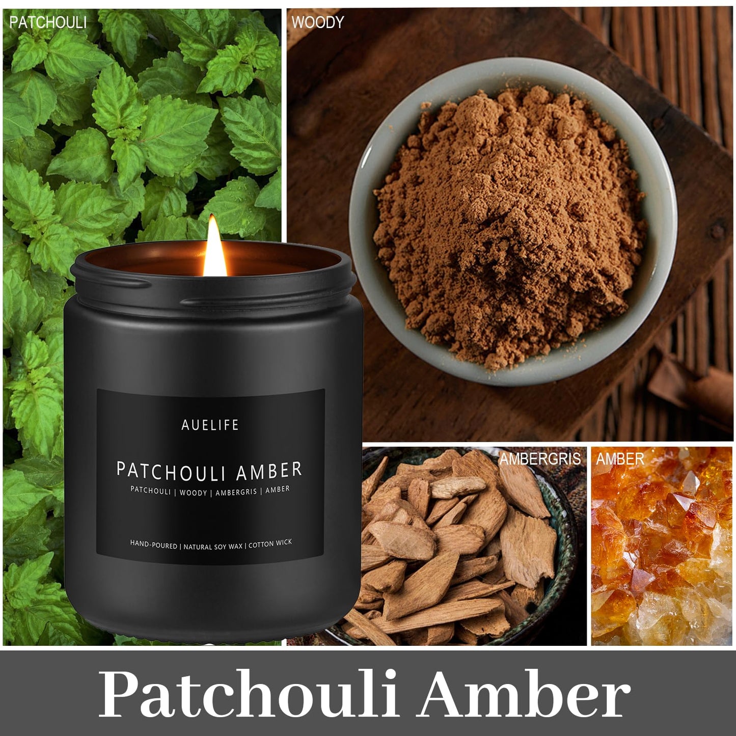 Scented Candles Set | Men Candles Set, Candles for Men Scented Candles for Home - 4 Pack Candles Scents AuelifeBuy Supplements Australia