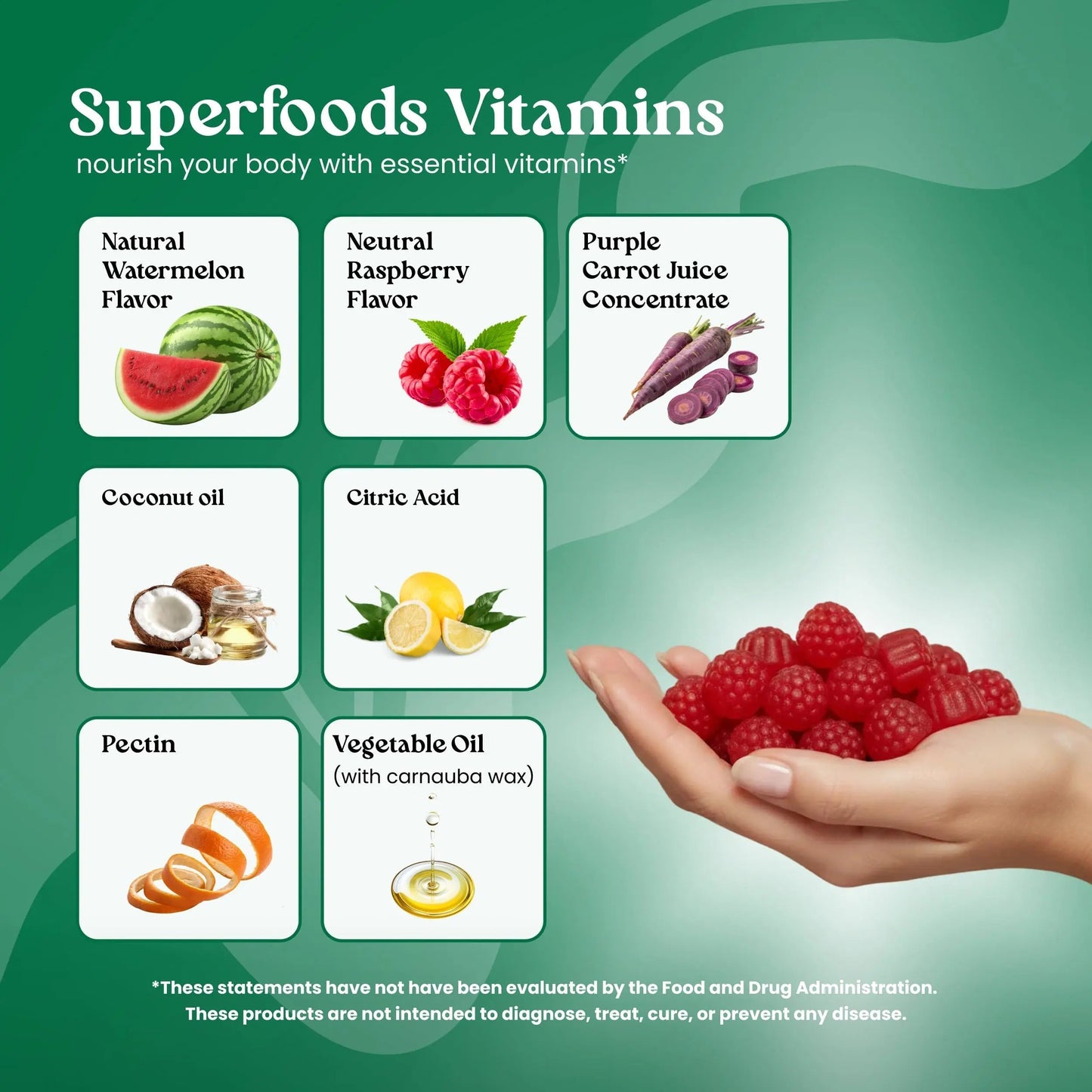 VITA GLOBE Superfood Gummy Vitamins – Immune Health & Antioxidant Support – Daily Wellness Gummies for Adults & Kids – Vegan VITA GLOBE