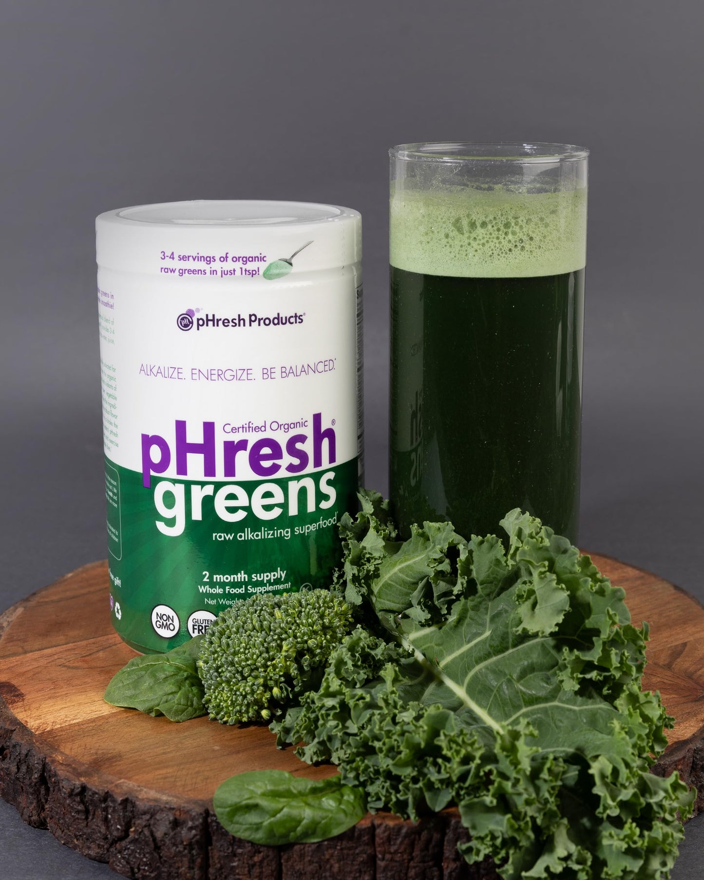 pHresh - Greens Raw Alkalizing Superfood Greens Powder - 2 Month Supply - Vegan, Kosher, Gluten Free - Natural Enzymes, Nutrients - Approved for Intermittent Fasting - 10 oz Phresh ProductsBuy Supplements Australia