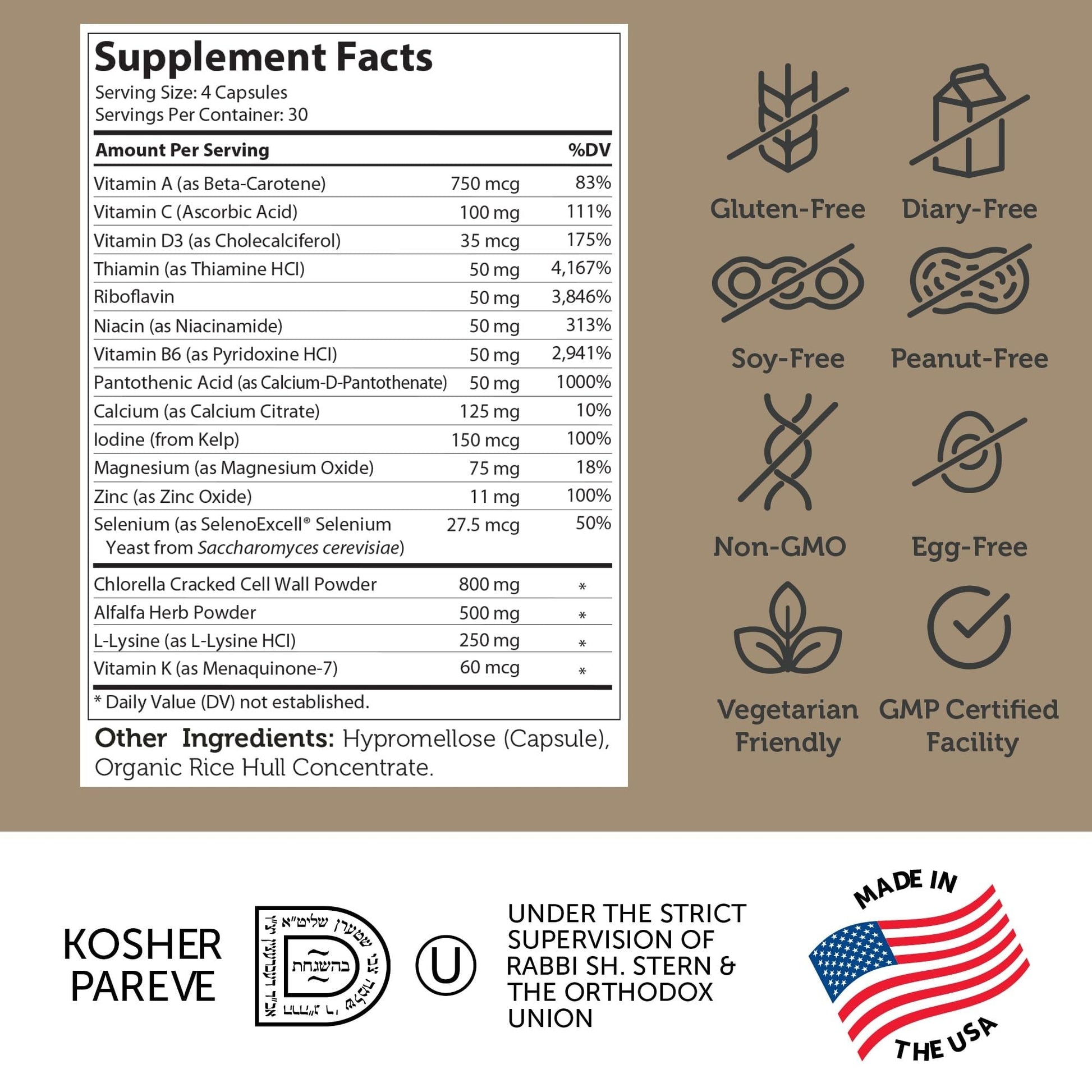 Zahler - Height Factor Healthy Growth Support Vitamin & Mineral Capsules (120 Count) - Kosher Height & Growth Supplement for Kids, Teens & Young Adults - Grow Taller Growth Hormone Support Nutrients ZahlerBuy Supplements Australia