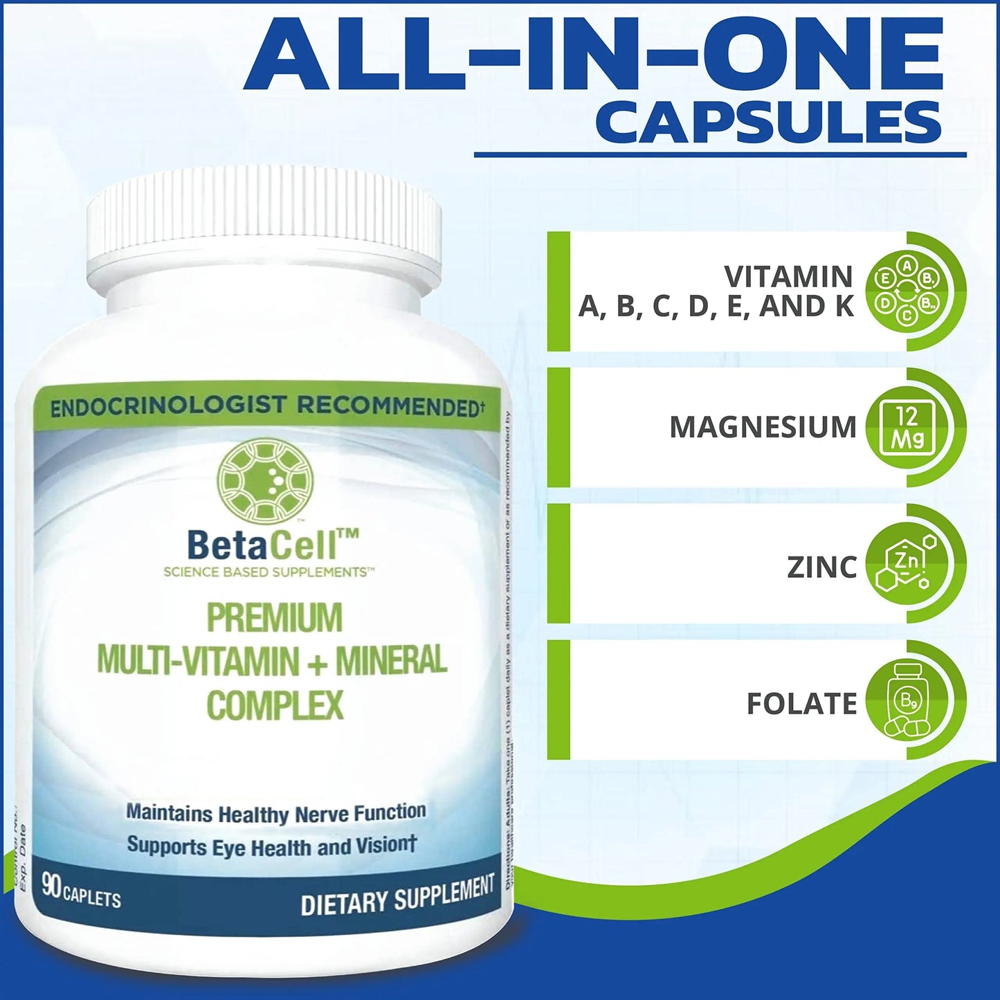 BETACELL Multivitamin Mineral Complex - Multivitamin for Men and Women - Vitamin Supplements - Pure Encapsulations Multivitamin BETACELL