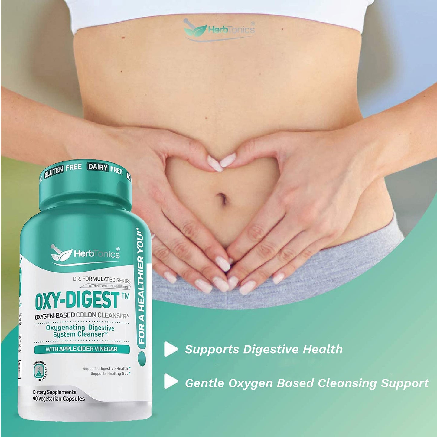 Herbtonics Oxygen Based Colon Cleanse and Detox Digestive System Formula | with Apple HerbtonicsBuy Supplements Australia