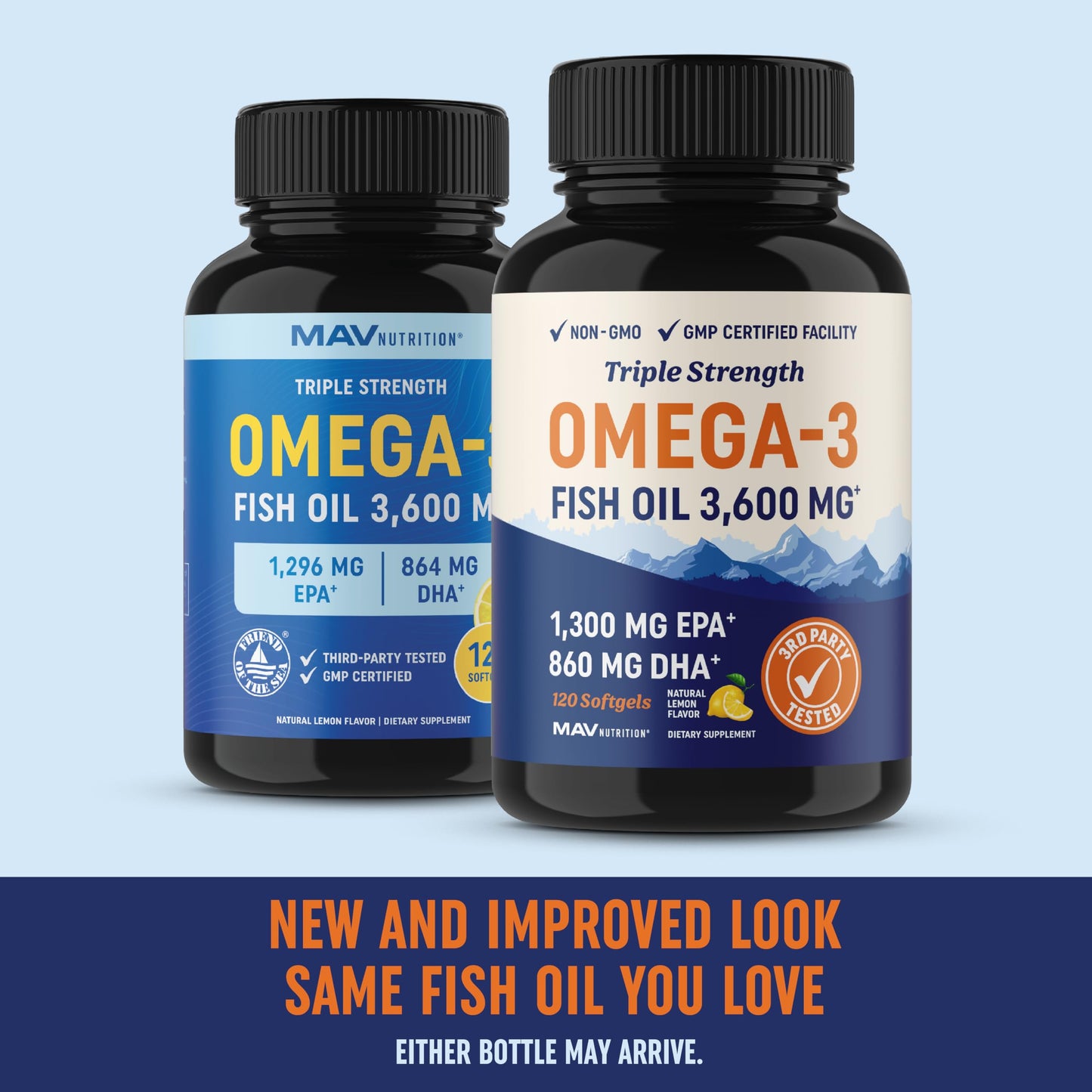 Triple Strength Omega 3 Fish Oil | 3600 mg EPA & DHA | Over 2100mg of Omega 3 Fatty MAV NUTRITIONBuy Supplements Australia