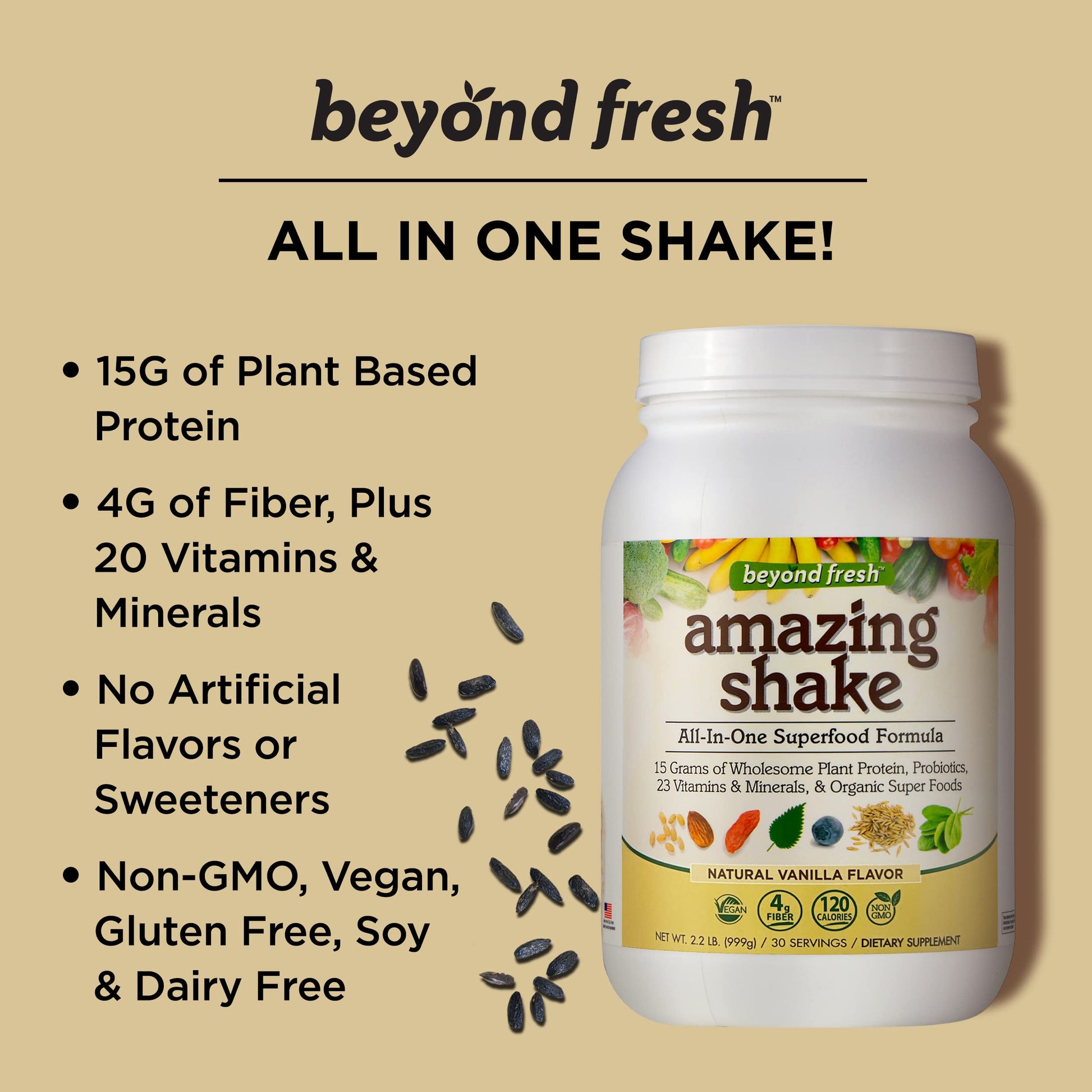 Beyond Fresh Amazing Shake, Superfood Formula, Plant Protein Based, Meal Replacement Beyond FreshBuy Supplements Australia