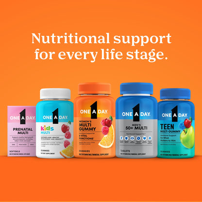 One A Day Men’s 50+ Multivitamins, Supplement with A, C, D, E and Zinc for Immune Health*, Calcium & More, 100 Tablets ONE A DAYBuy Supplements Australia