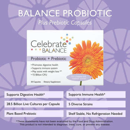 Celebrate Vitamins CelebrateONE Bariatric Multivitamin 18mg Iron & Balance Probiotic + Prebiotic Capsules Bundle – Supports Digestive Health, Iron Levels Celebrate Bariatric SupplementsBuy Supplements Australia