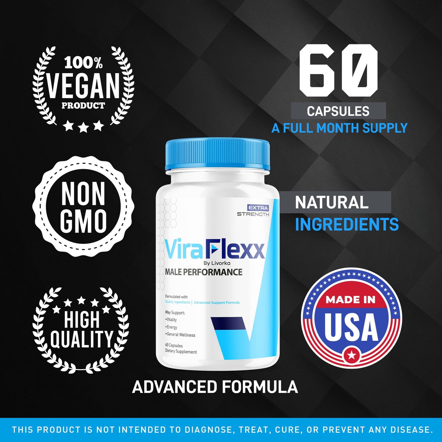 LIVORKA (3 Pack) ViraFlexx Capsules, ViraFlexx Advanced Support Formula Pills, Vira Flexx Pills (180 Capsules) LIVORKABuy Supplements Australia