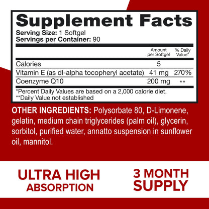 Qunol CoQ10 200mg Softgels, Ultra CoQ10 - Ultra High Absorption Coenzyme Q10 QunolBuy Supplements Australia