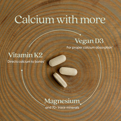 New Chapter Calcium Supplement - Bone Strength Plant-Based USDA Organic Calcium with Magnesium, Vitamin D3+K2, for Bone Health & Joint Mobility, Heart Support