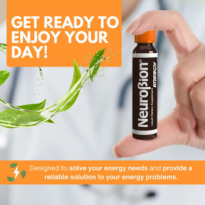 Neurobion Energy Liquid Dietary Supplement Multivitamins + Enegy Blend 10 vials x 250 ml Neurobion