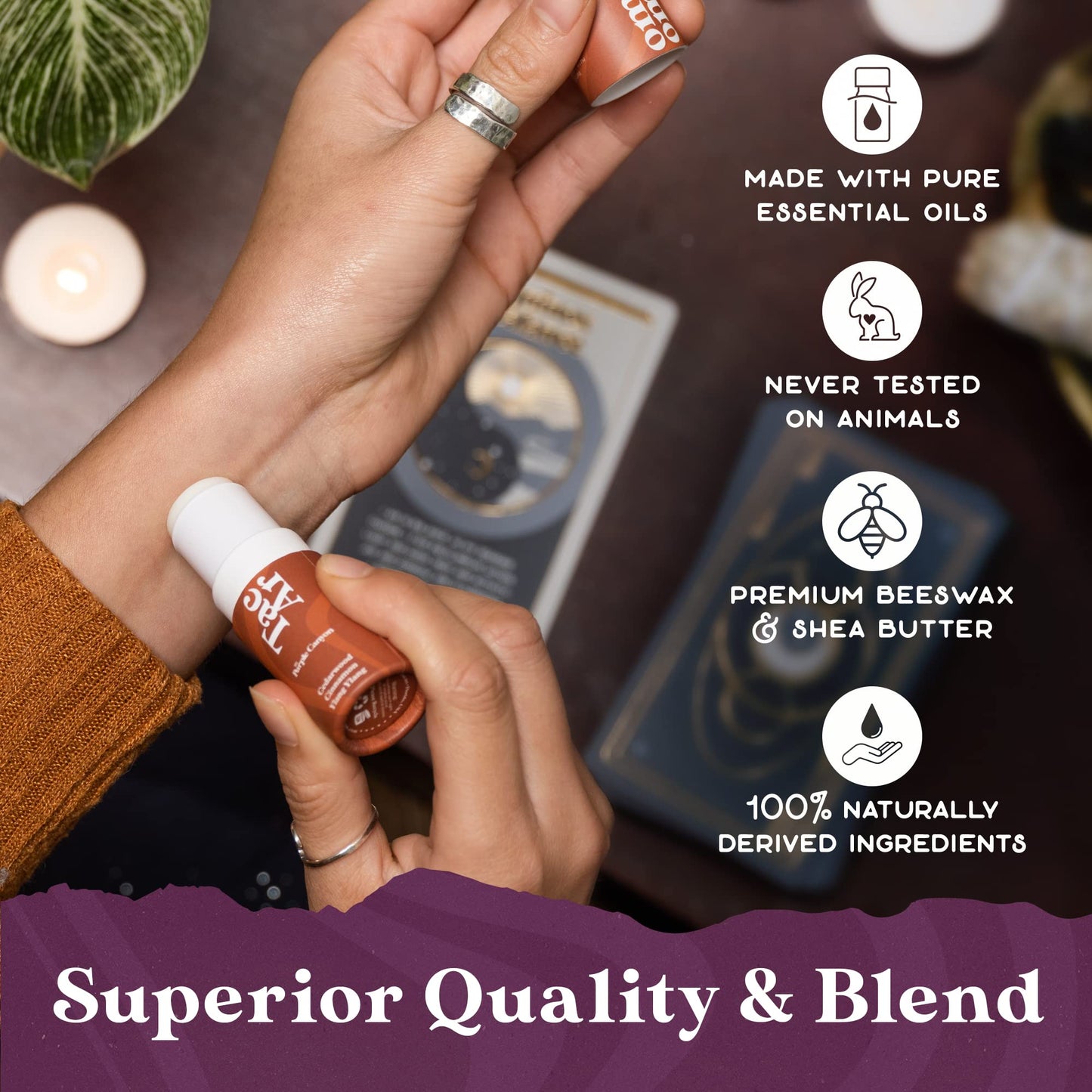 Essential Oils Balm Stick | Grounded Thought Aromatherapy Balm | All Natural Body Balm PURPLE CANYONBuy Supplements Australia