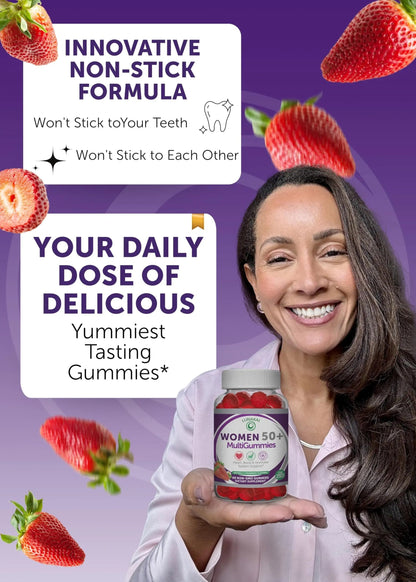 Lunakai USA Made Women 50+ Multivitamin & Probiotic Gummies Bundle – Immune & Digestive Support – 60 Non-GMO Gummies Each LunakaiBuy Supplements Australia