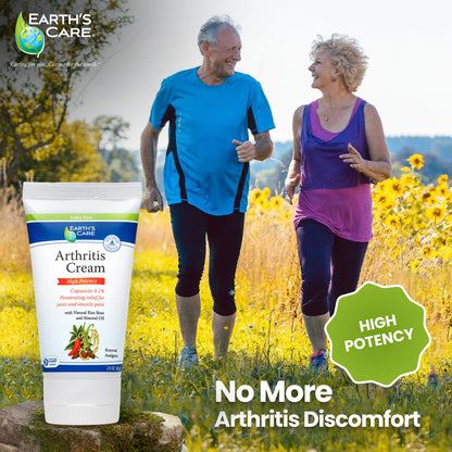 Earth's Care Arthritis Cream - Joint Cream with Natural Capsaicin - Topical Analgesic 2.4 OZ (Pack of 2) Earth's CareBuy Supplements Australia