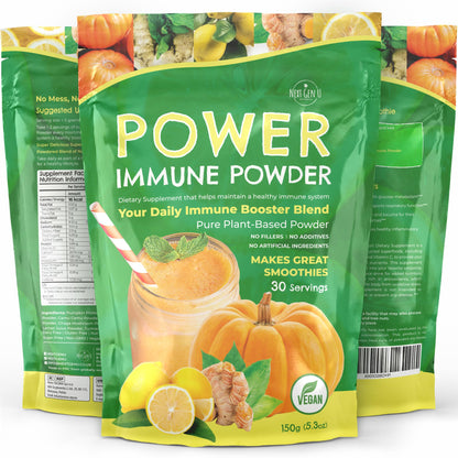 Immune Support - Supplement Powder 150g - Superfood Booster for Adults - Natural Immunity Defense - Daily Drink Mix for Women & Men - Plant Based, Vegan & Gluten Free Smoothie Boost by NextGenU NGU Next Gen UBuy Supplements Australia