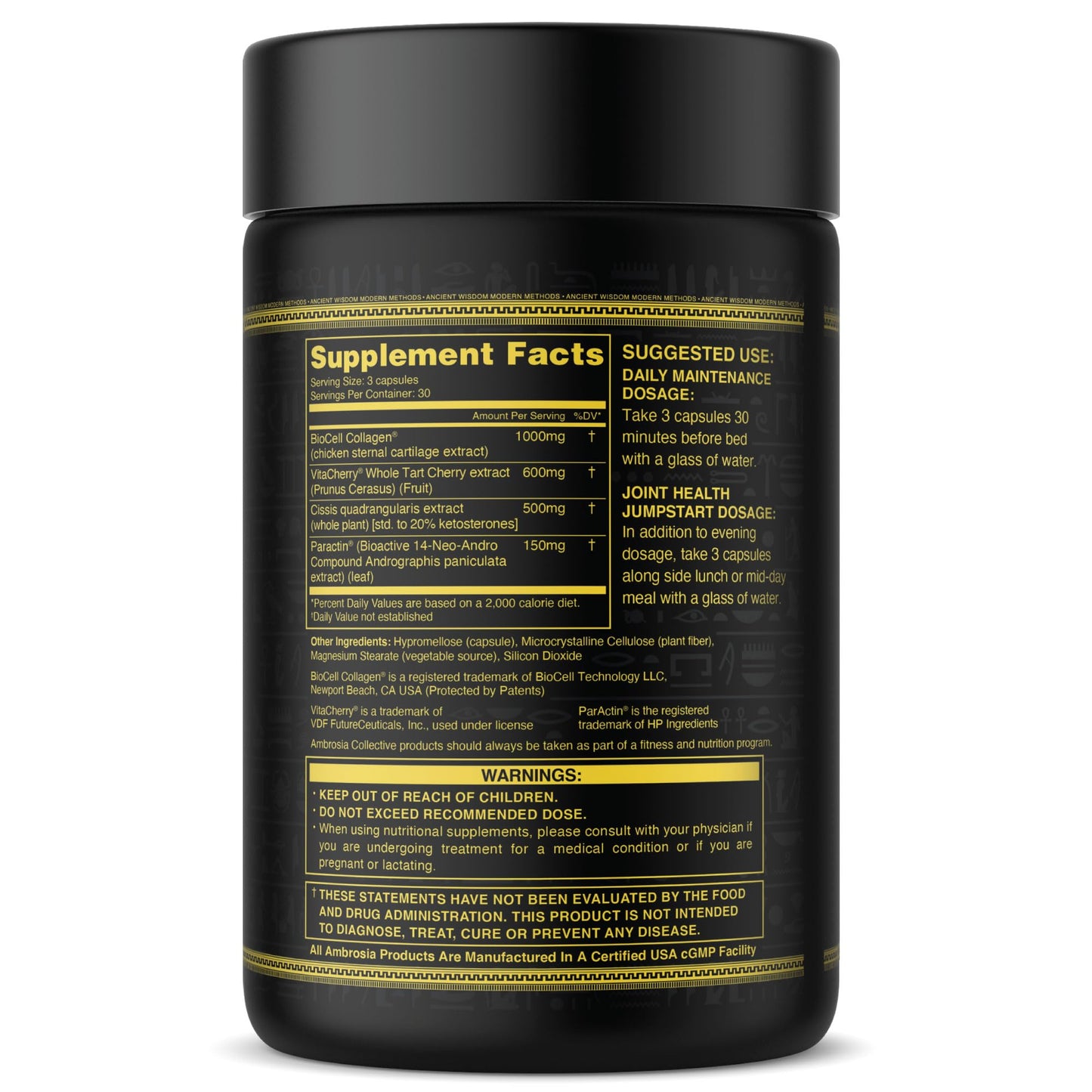 Ambrosia Mwendo - Joint & Ligament Repair | Strengthen Tendons & Increase Soft Tissue Extensibility | Muscle Soreness, & Recovery Time with BioCell Collagen | 90 Veggie Capsules AmbrosiaBuy Supplements Australia