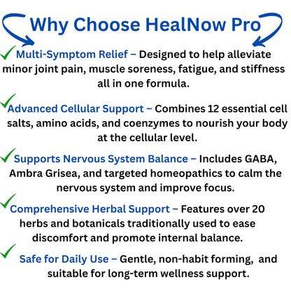 RENEW MIND HealNow Pro Homeopathic Support for Joint Pain, Muscle Aches, Arthritis Pain, and Muscle or Joint Stiffness Professional Grade Formula Promotes Comfort, Mobility & Energy - 2 fl oz RENEW MINDBuy Supplements Australia