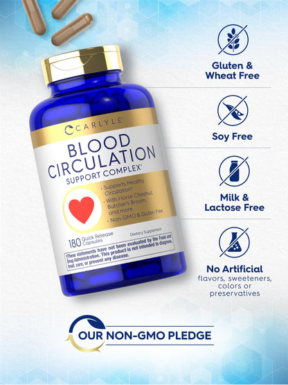 Carlyle Blood Circulation Supplement | 180 Capsules | Supports Healthy Circulation | Non-GMO, Gluten Free CarlyleBuy Supplements Australia