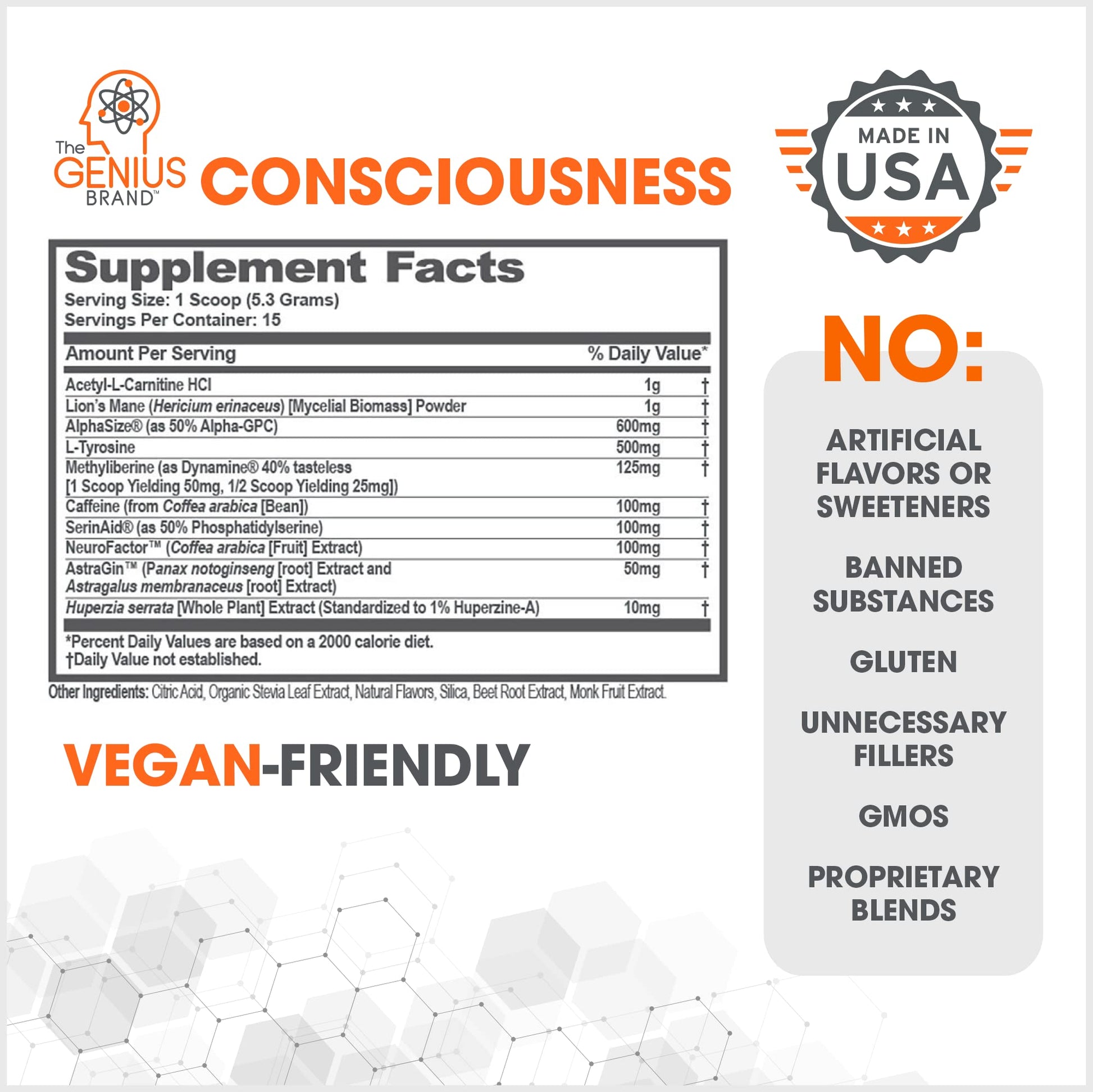 Genius Consciousness, Super Nootropic Brain Supplement Powder, Watermelon The Genius BrandBuy Supplements Australia