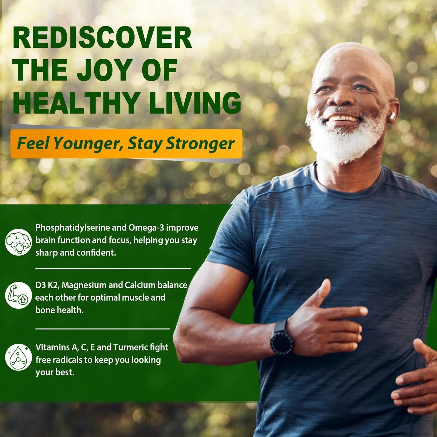 Multivitamin for Men 50 + Plus, Sugar Free Men Multivitamins Gummies w/Omega-3, Coq10, D3k2, Calcium, Magnesium NEVISSBuy Supplements Australia
