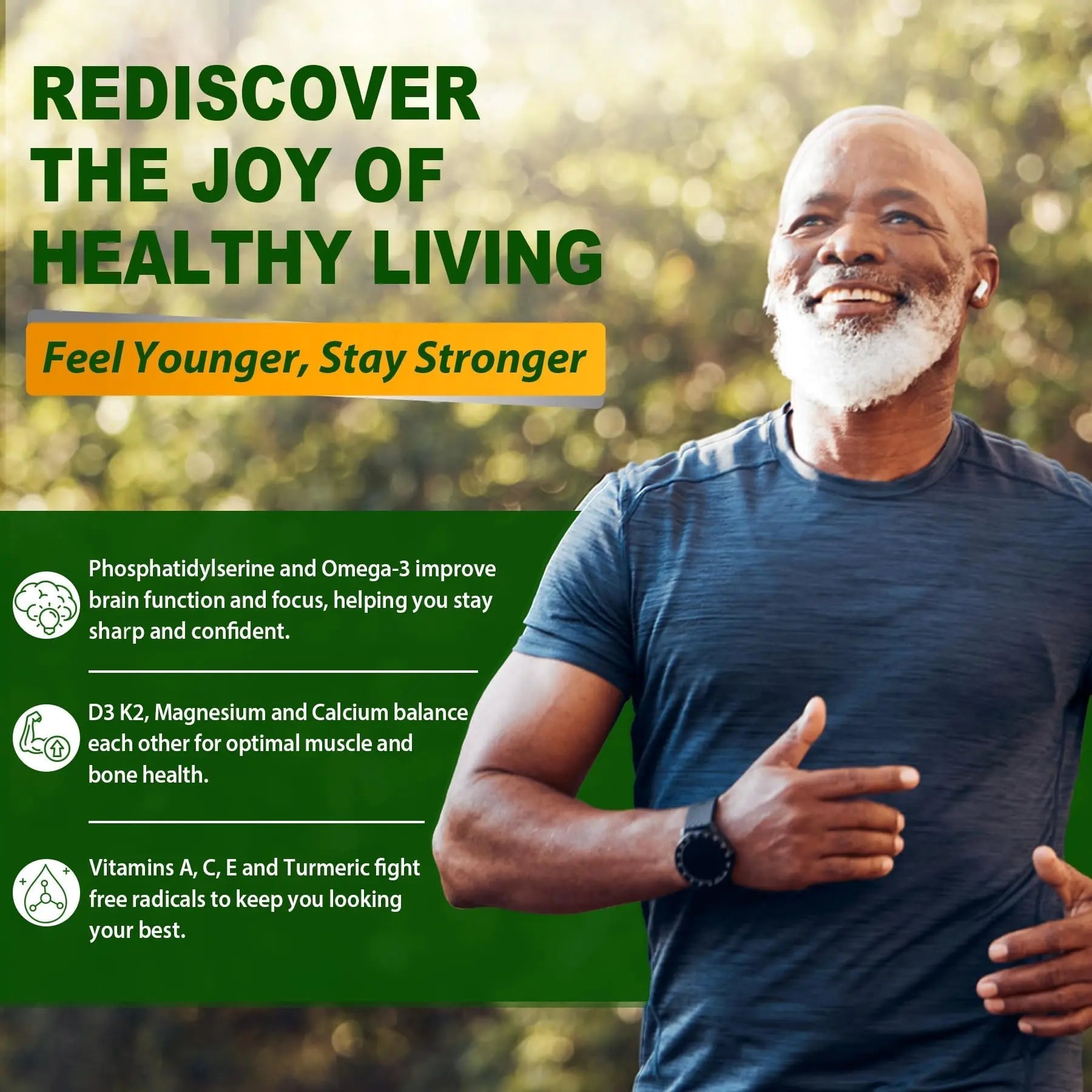 Multivitamin for Men 50 + Plus, Sugar Free Men Multivitamins Gummies w/Omega-3, Coq10, D3k2, Calcium, Magnesium NEVISSBuy Supplements Australia