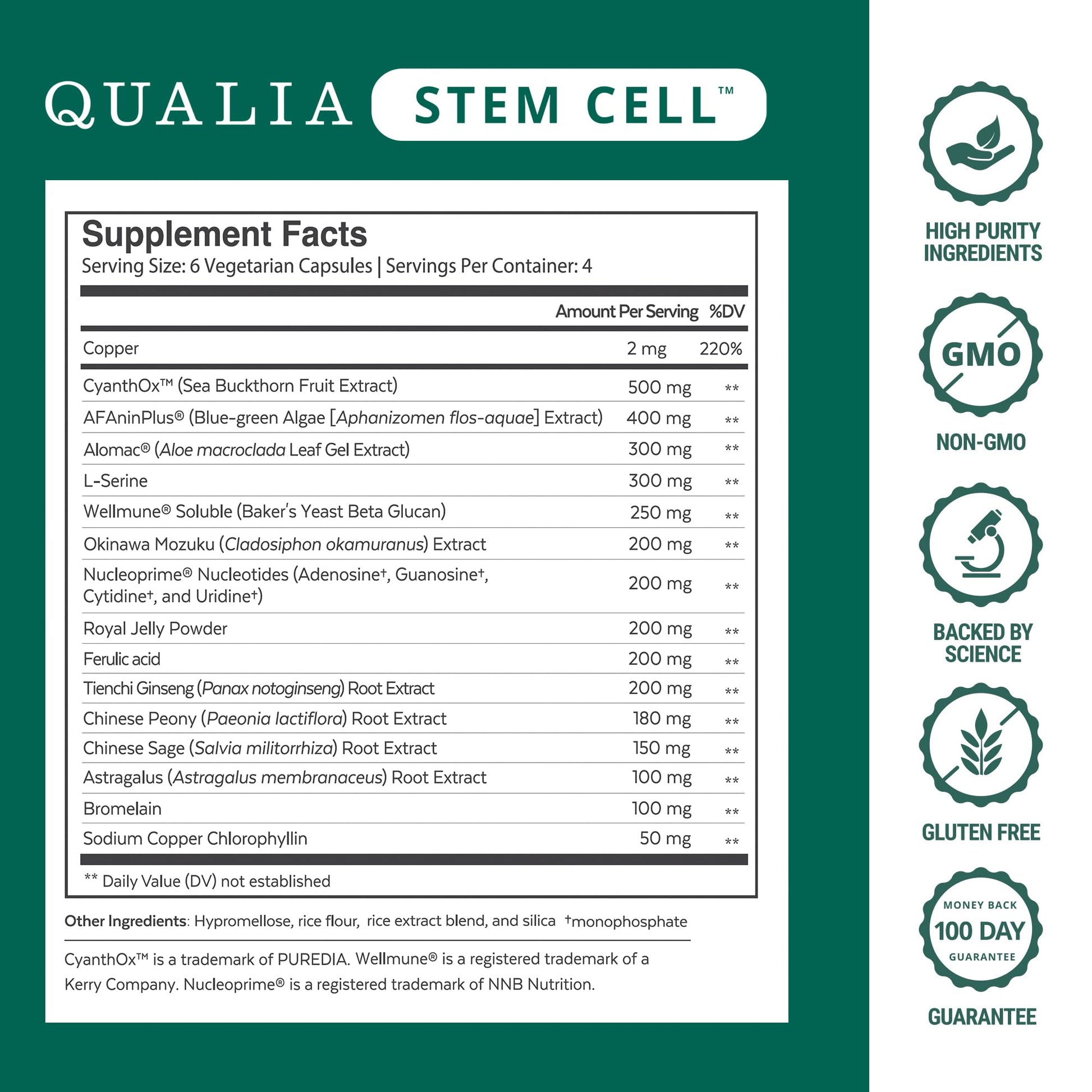 Qualia Stem Cell — Stem Cell Supplement Support with Royal Jelly, Astragalus & Sea Buckthorn | 16 Ingredients | 4 Days a Month | Helps Body Naturally heal* QUALIA LIFE SCIENCESBuy Supplements Australia