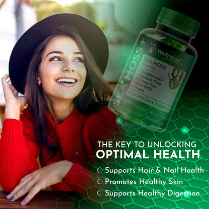 WELLNESS LABSRX Sea Moss Gummies, 3200mg Irish Sea Moss Mixed Berry Flavor with Maximum Potency Bladderwrack and Burdock Root - Supports Skin, Energy and Immunity - 180 Count WELLNESS LABSRXBuy Supplements Australia