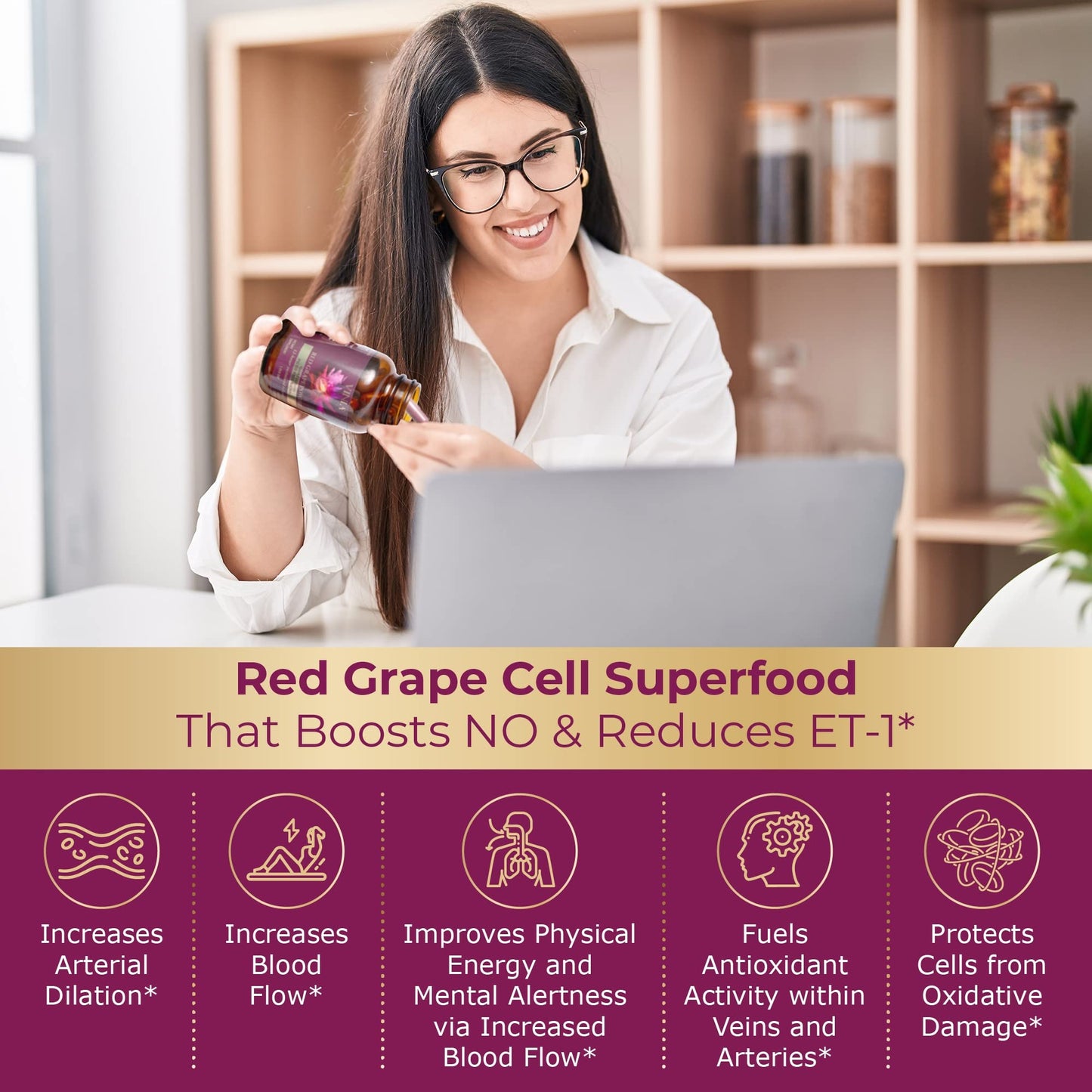 VINIA 12-Hour Sustained Release Piceid Resveratrol Supplement. Nitric Oxide Supplement VINIABuy Supplements Australia