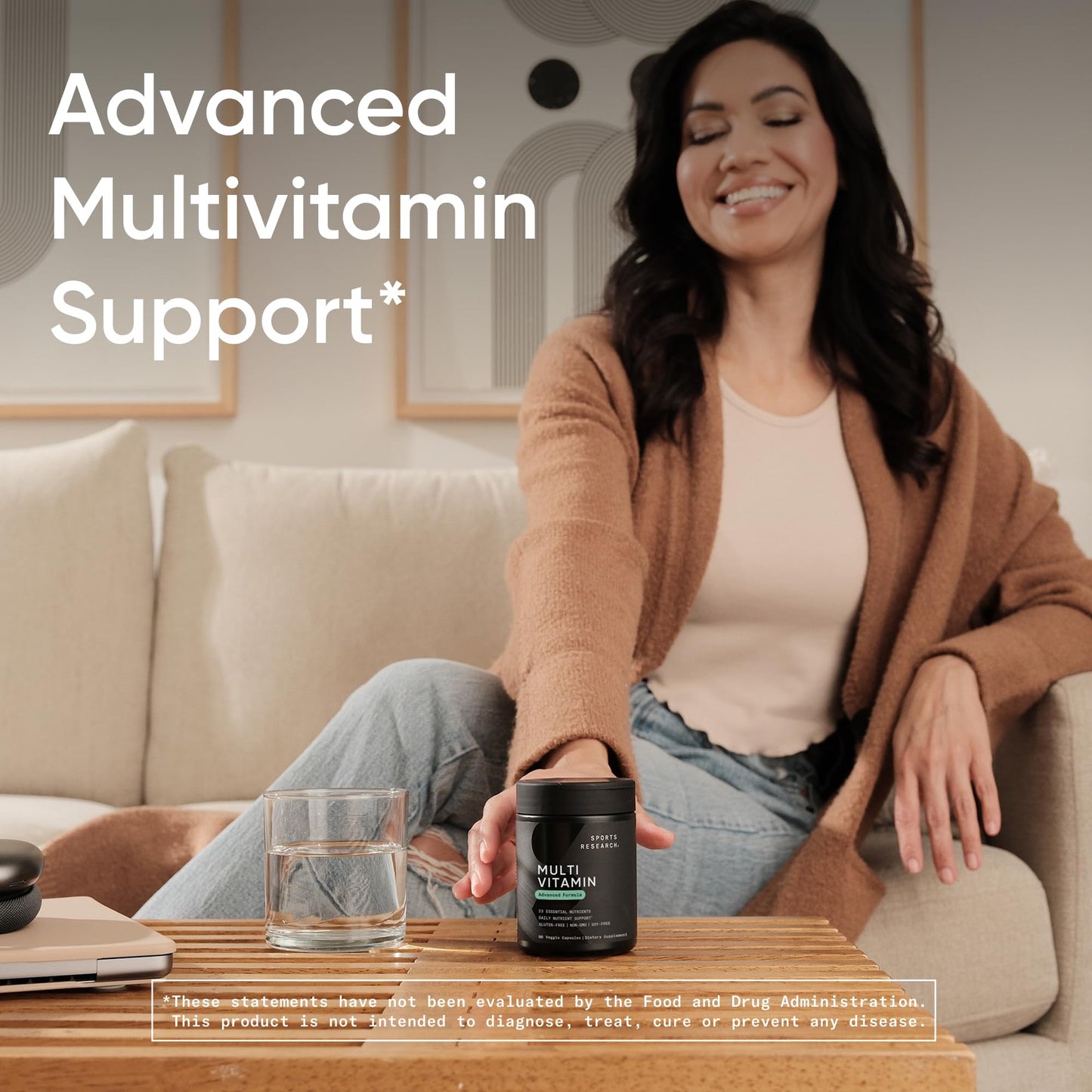 Sports Research® Multivitamin – Advanced Formula - 23 Essential Vitamins & Minerals with CoQ10 & Iodine - Daily Nutrient Support*- Non-GMO Tested & Gluten-Free -60 Veggie Capsules Sports ResearchBuy Supplements Australia