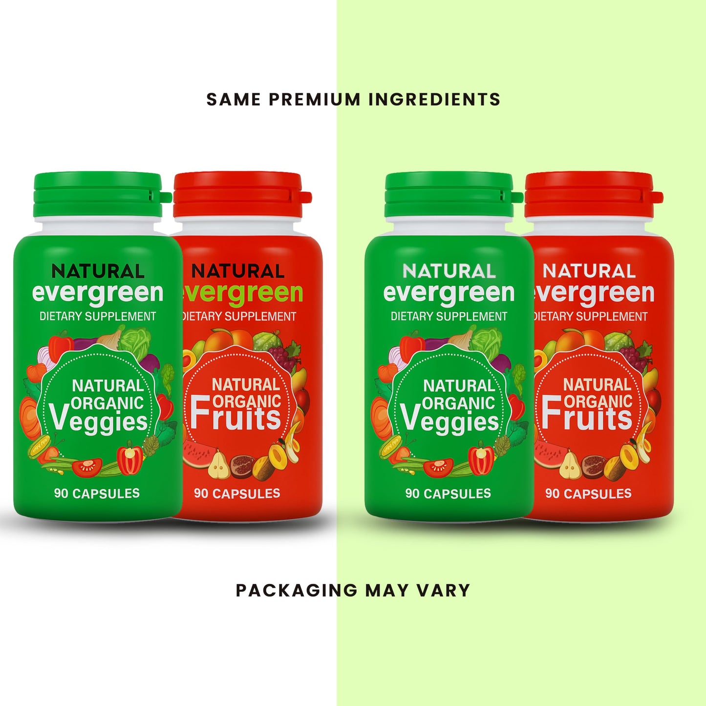 Fruit and Veggies Supplement – 100% Natural Super Greens Blend with Fruits & Vegetables | Veggie Capsules for Adults & Kids | Daily Nutrient Support Packed with Natural Vitamins & Minerals Natural EvergreenBuy Supplements Australia