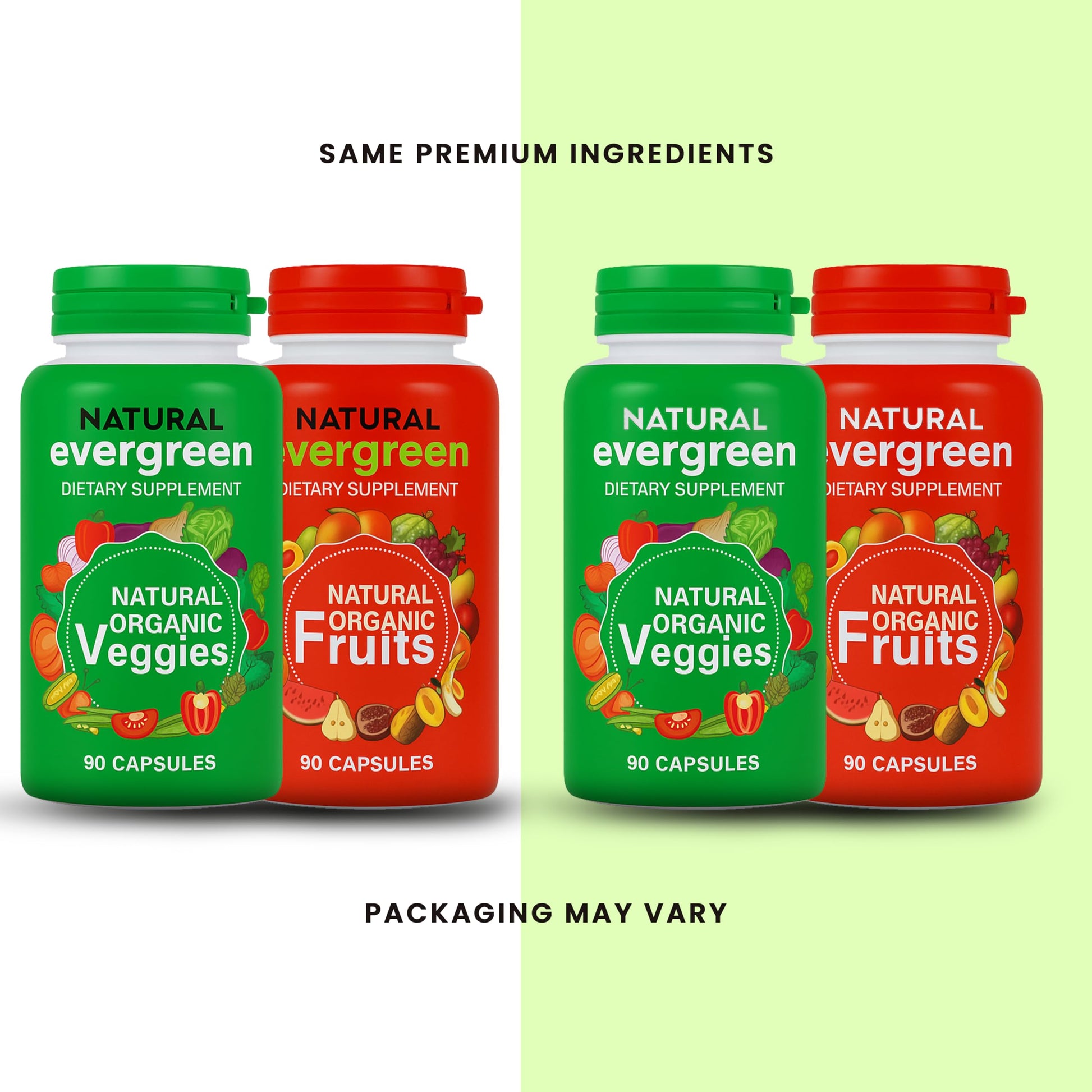 Fruit and Veggies Supplement – 100% Natural Super Greens Blend with Fruits & Vegetables | Veggie Capsules for Adults & Kids | Daily Nutrient Support Packed with Natural Vitamins & Minerals Natural EvergreenBuy Supplements Australia