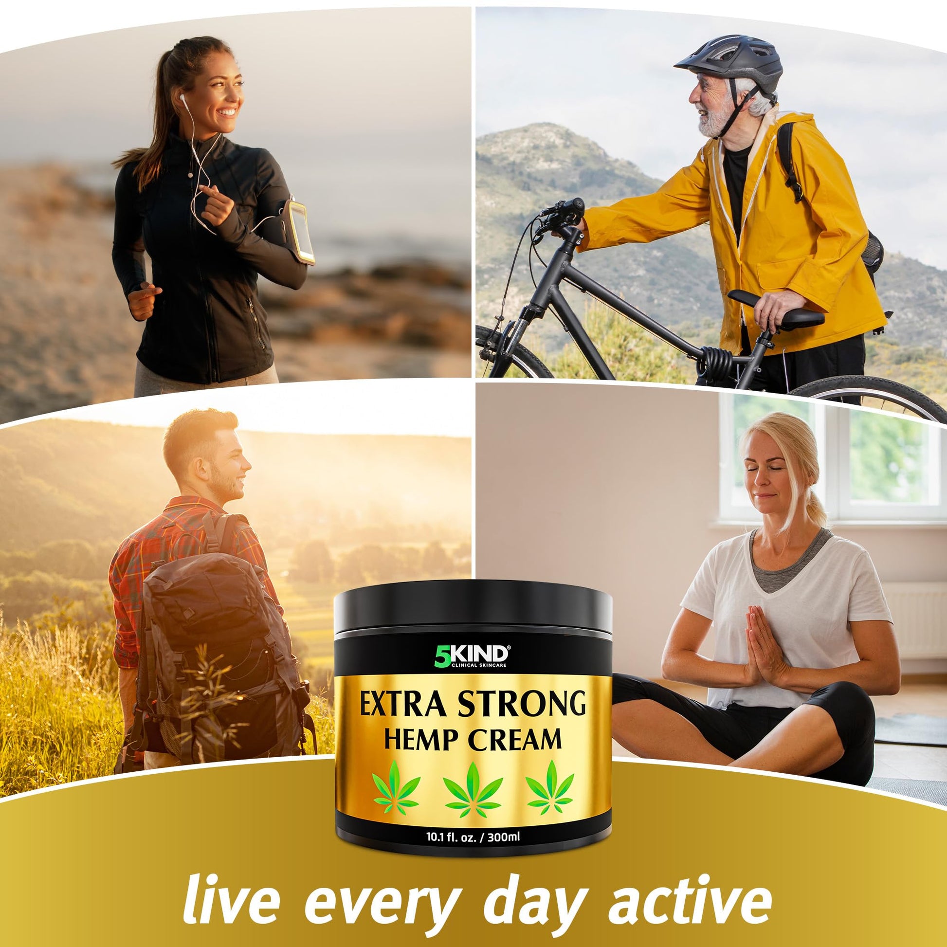 5kind Extra Strong Hemp Cream 10.1 fl oz - Maximum Strength - Natural Topical Cream - Muscle Rub for Lower Back, Joints, Neck, Knees, Shoulders 5kind clinical skincareBuy Supplements Australia