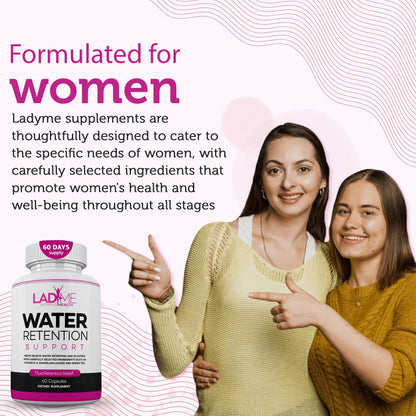 Water Retention Pills for Women Bloating Relief with Vitamin B6, Dandelion & Green Tea Natural LADYME WOMEN'S HEALTHBuy Supplements Australia