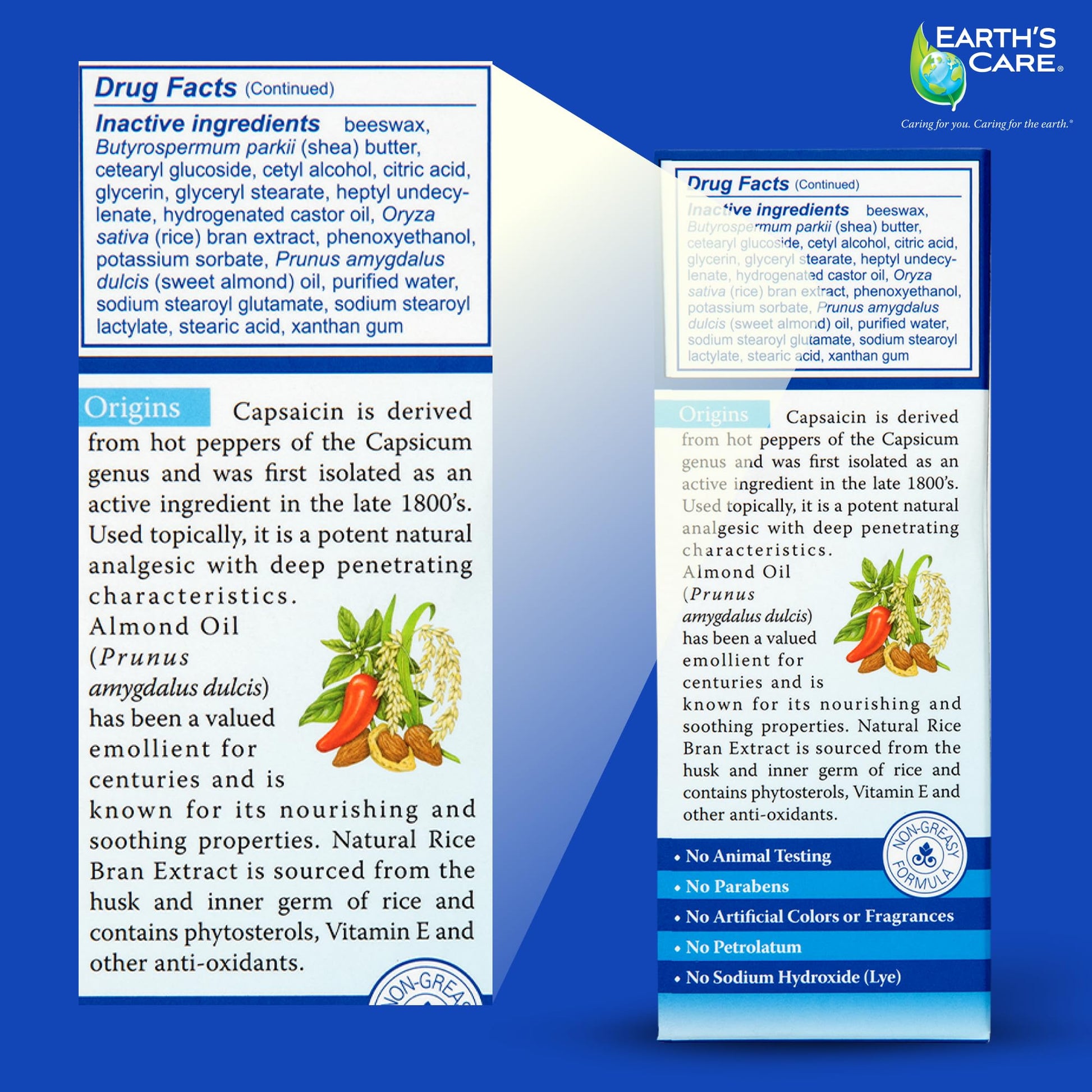 Earth's Care Arthritis Cream - Joint Cream with Natural Capsaicin - Topical Analgesic 2.4 OZ (Pack of 2) Earth's CareBuy Supplements Australia