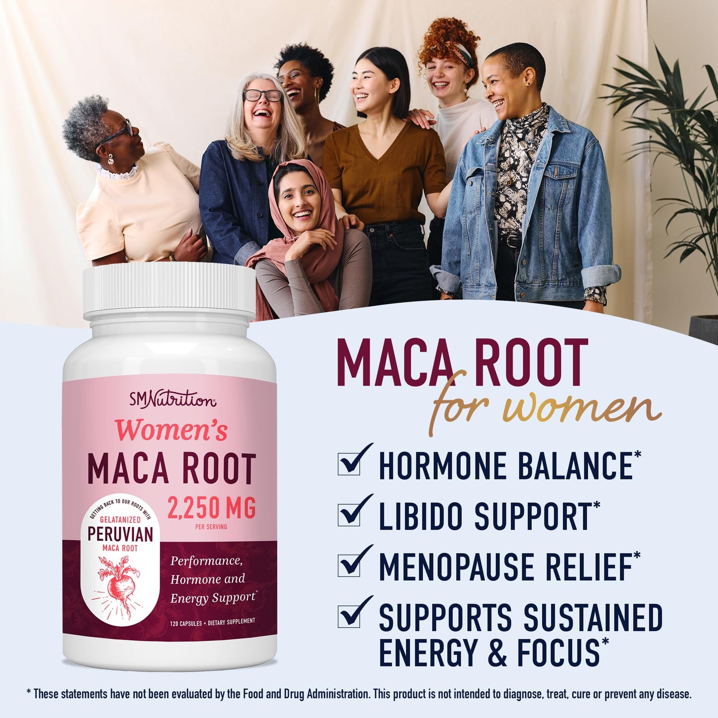Organic Maca Root Capsules for Women | 2250MG Extra Strength | Red, Black & Yellow SMNutritionBuy Supplements Australia