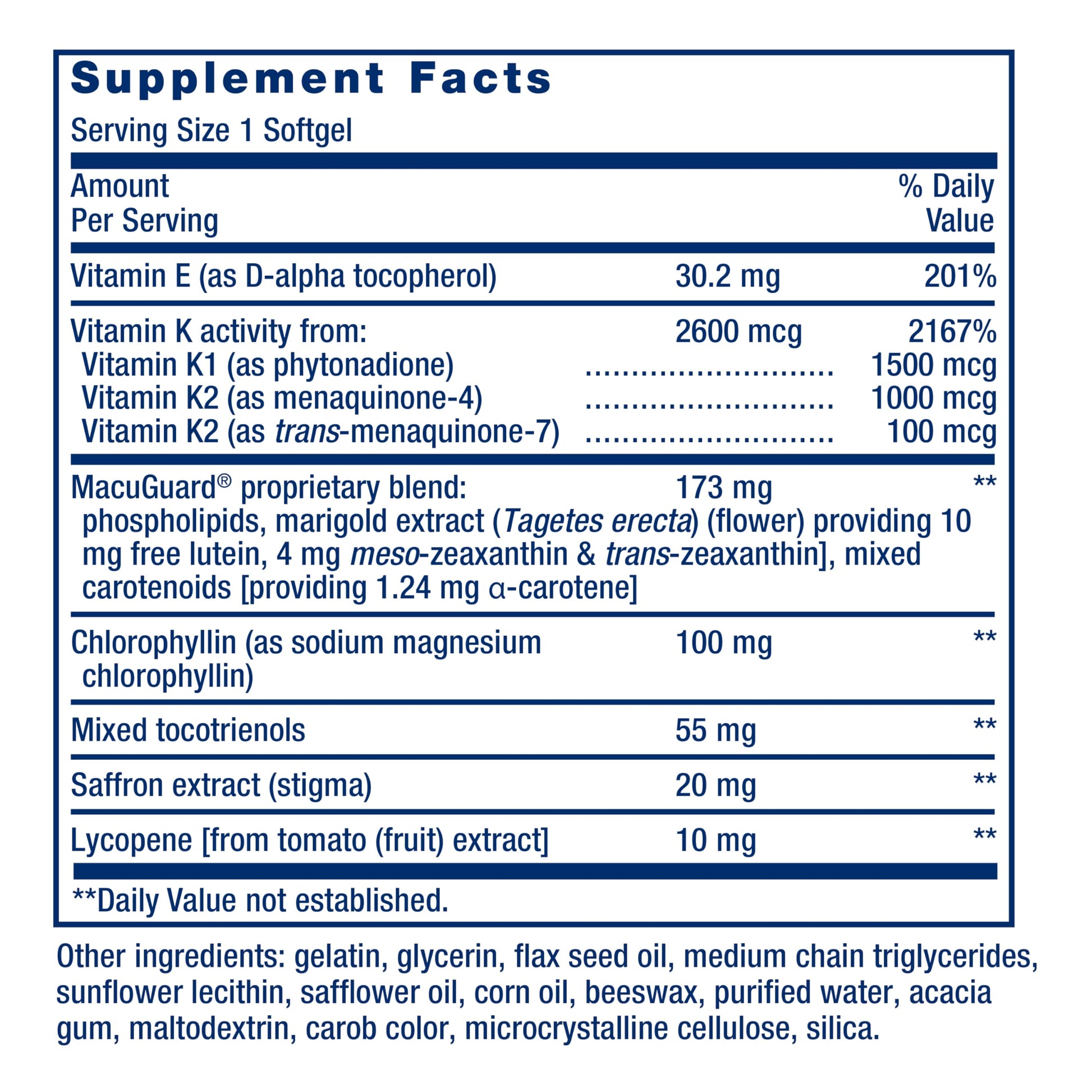 Life Extension Once-Daily Health Booster, Vitamins E, K1 & K2, phospholipids, Fat-Soluble nutrients for Eye Health, Bone Health, Heart Health, Gluten-Free, 1 Daily, Non-GMO, 30 softgels Life ExtensionBuy Supplements Australia