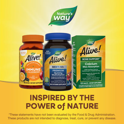 Nature’s Way Alive! Men’s 50+ Premium Gummy Multivitamin, Supports Healthy Heart, Brain & Muscle Function Nature's WayBuy Supplements Australia