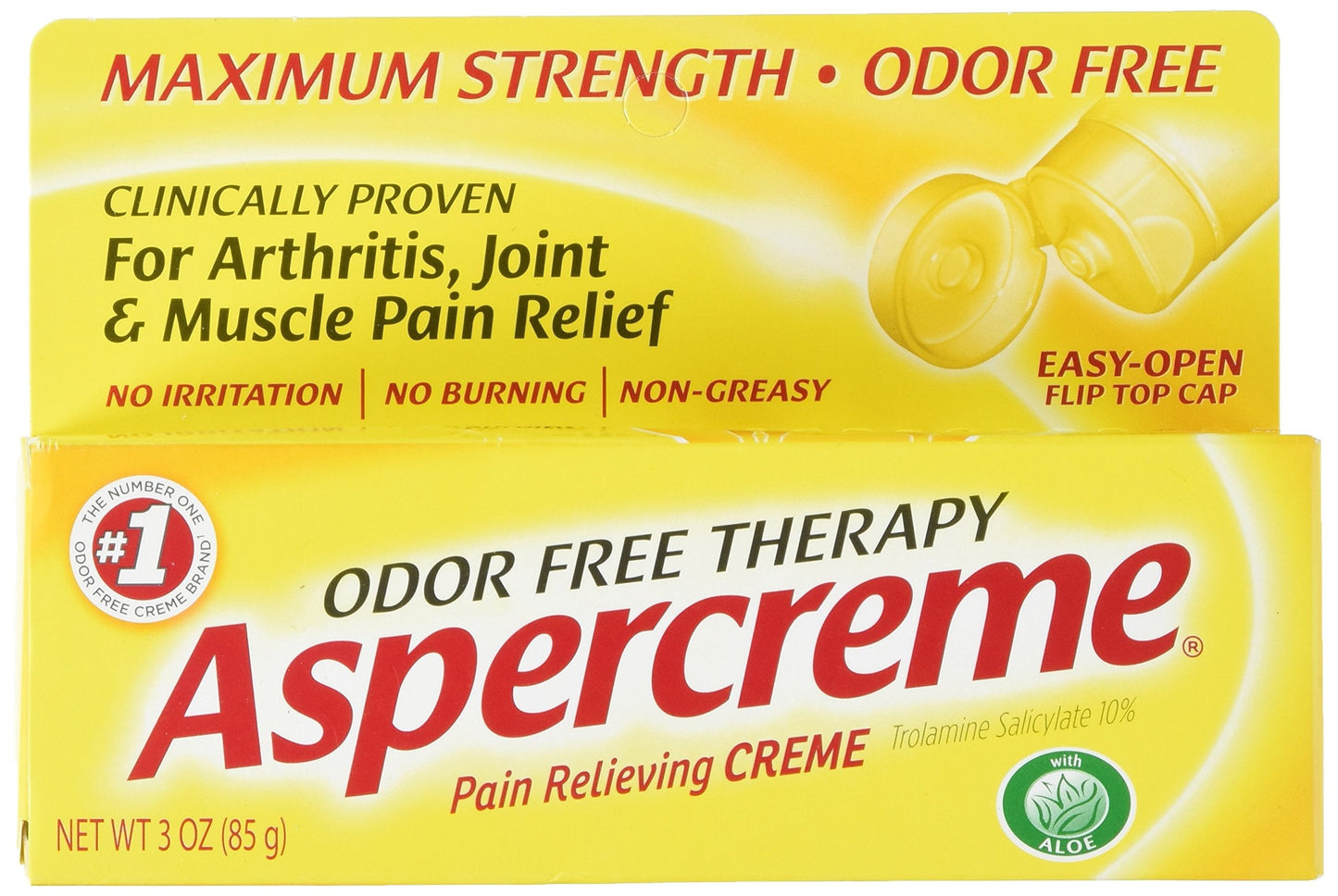 Aspercreme Maximum Strength Pain Relief Cream with Aloe 3 oz. (Pack of 4) for Arthritis Joint & Muscle Pain AspercremeBuy Supplements Australia