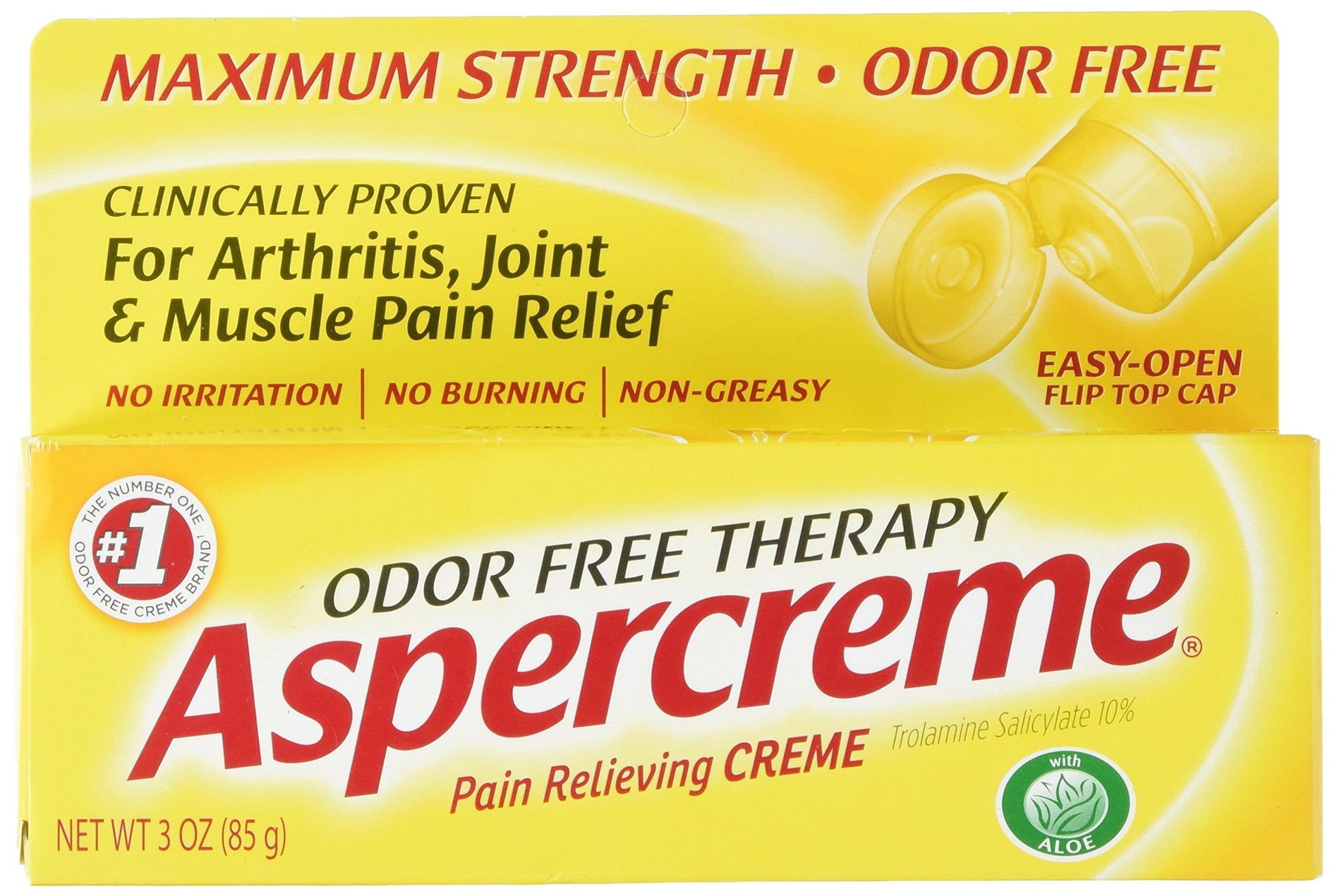 Aspercreme Maximum Strength Pain Relief Cream with Aloe 3 oz. (Pack of 4) for Arthritis Joint & Muscle Pain AspercremeBuy Supplements Australia