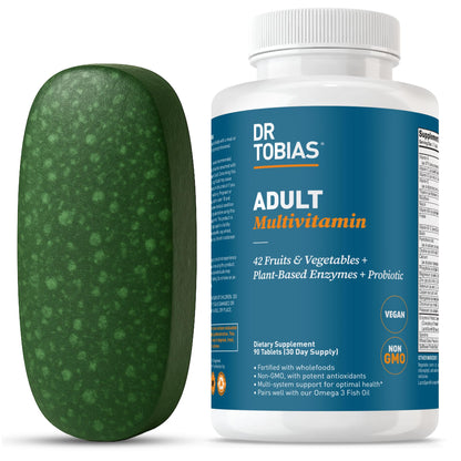 Dr. Tobias Adult Multivitamin for Women & Men, Immune Supporting Vitamins from 42 Fruits, Vegetables, Plus Probiotics, Vegan Multivitamins Dr. TobiasBuy Supplements Australia