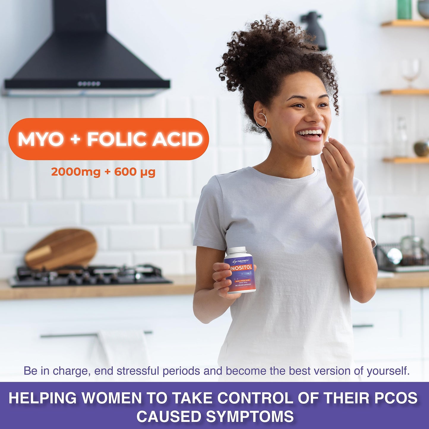 Myo-Inositol & Folic Acid | 2000mg Inositol | 180 Capsules | PCOS and Fertility Supplement FuelFinityBuy Supplements Australia