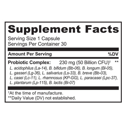 NATURELO Probiotic Supplement - 50 Billion CFU - 11 Strains - One Daily - Helps Support NATURELOBuy Supplements Australia