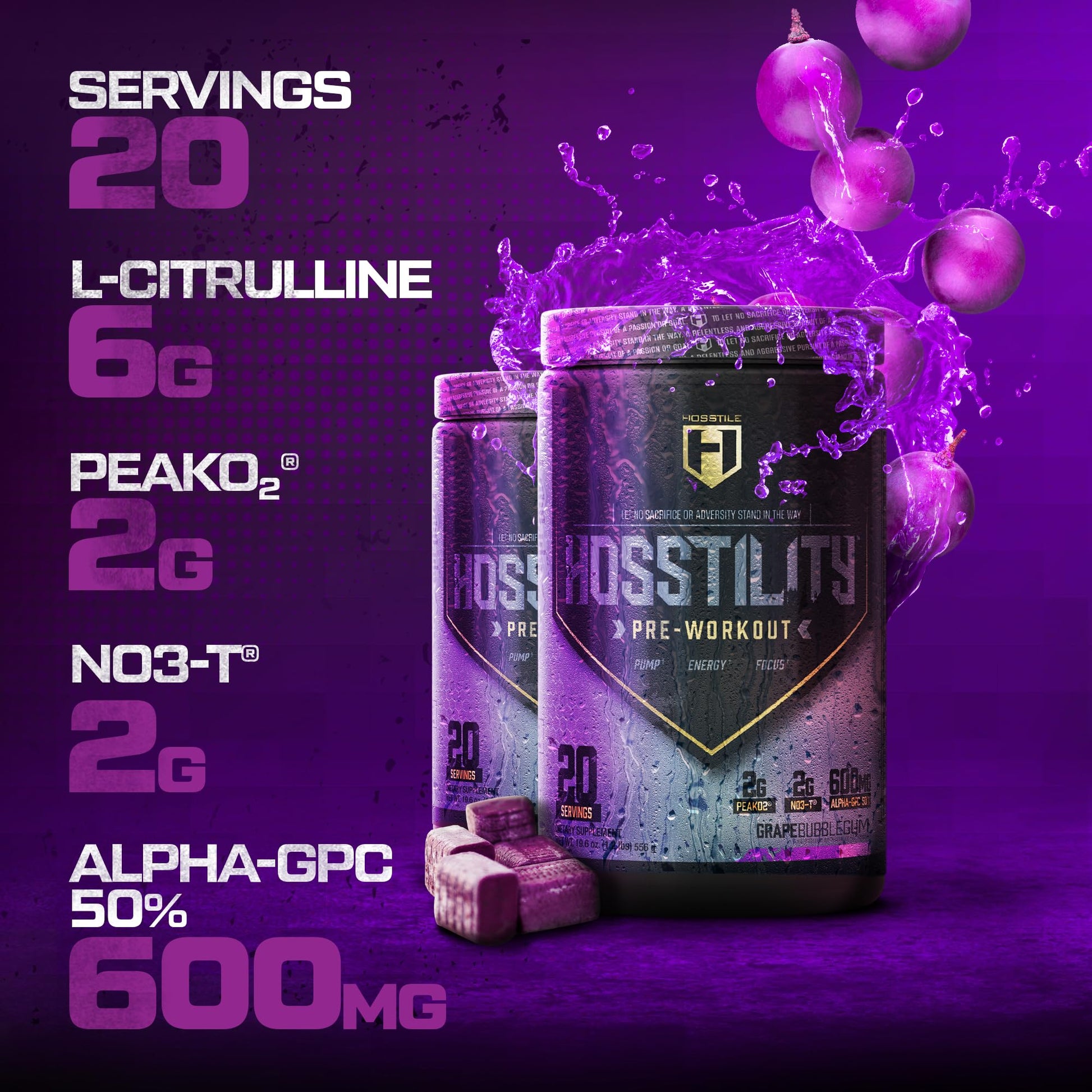 HOSSTILE Hosstility Pre Workout, All-in-One Pre Workout Powder for Men and Women HOSSTILEBuy Supplements Australia