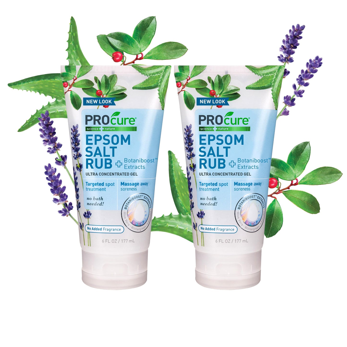 PROcure Epsom Salt Rub Gel – Concentrated Muscle Relief with Organic Aloe Vera & Essential Oils for Aches, Soreness & Tension – 2 Pack PROcureBuy Supplements Australia