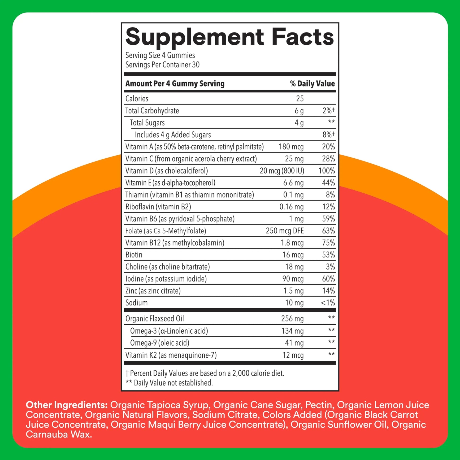 SmartyPants Organic Kids Multivitamin Gummies: Omega 3 (ALA), Vitamin D3, C, Vitamin B12, B6, A, K & Zinc for Immune Support, Biotin SmartyPants