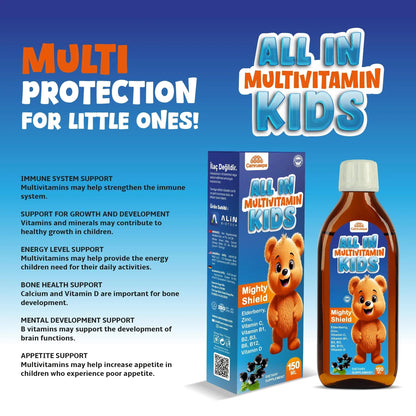 CAMRUSEPA All in Multivitamin Kids Syrup – Black Elderberry Flavored, Inositol, Zinc, Vitamin C, Daily Liquid Multivitamin CamrusepaBuy Supplements Australia