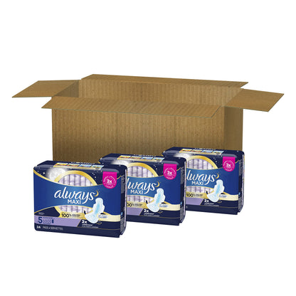 Always Maxi Overnight Pads with Wings, Size 5, Extra Heavy Overnight AlwaysBuy Supplements Australia